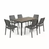 Porto Nova Prime 160 6+1 kerti bútor garnitúra szett dió-grafit