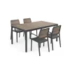 Porto Nova 160 4+1 kartámaszos kerti bútor garnitúra szett dió-grafit
