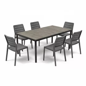 Porto Nova Prime 200 6+1 kerti bútor garnitúra szett dió-grafit