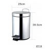 Simple Line Szemetes 12L kerek