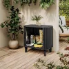 Garden luxe műanyag kültéri zárható szekrény szürke