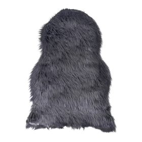 Mesterséges báránybőr, szürke, 50x85 cm
