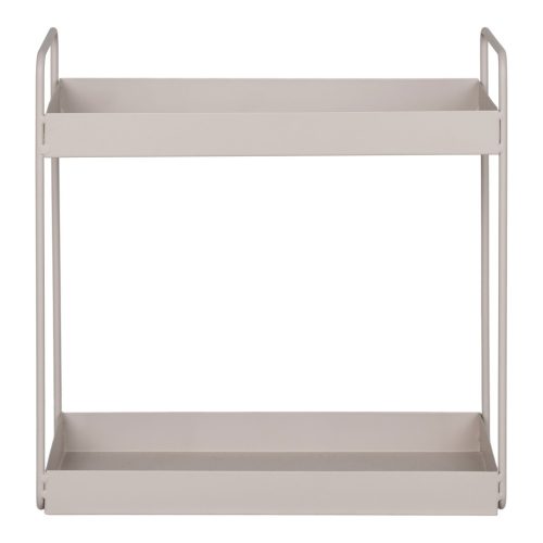 Rabo álló dupla polc, acél, homok, 2 polcos 30x15x31 cm