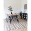 Wrexham fali polc, 3 polc, organikus forma, acél, fekete 60x12x60 cm