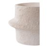Gyertyatartó, cement, fehér, 2db