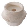 Gyertyatartó, cement, fehér, 2db