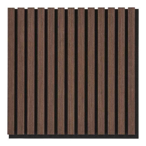 akusztikus panel, fa furnér, dió, dió hatású 52x52x2,2 cm