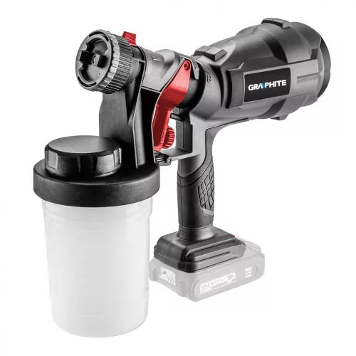 Akkus festékszóró pisztoly hvlp energy+, 18v, akku nélkül Graphite