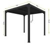 LUXE pergola 3x3m antracit