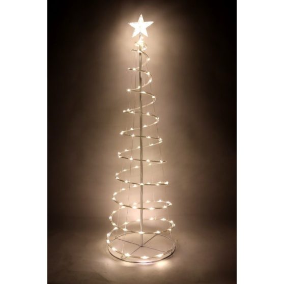 Kültéri LED spirál karácsonyfa melegfehér 150 cm