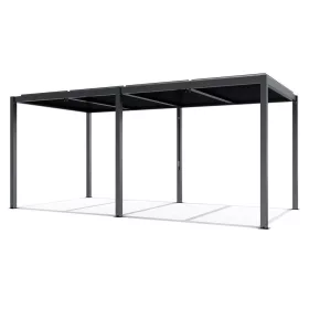 LUXE pergola 5,8x4m antracit LED világítással