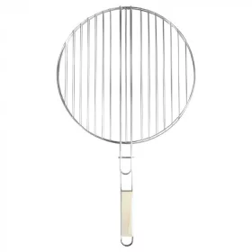 Kerek grillrács fa fogantyúval 40 cm