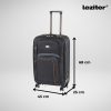 TraveLux light közepes bőrönd puha 68x45x25 cm fekete