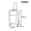 TraveLux light közepes bőrönd puha 68x45x25 cm fekete