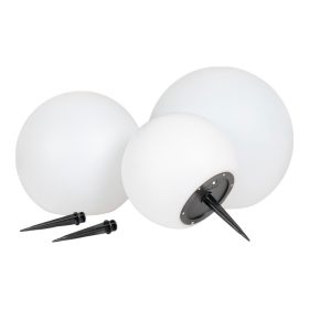   Lifton napelemes LED lámpa, fehér, 3 darabos szett 20, 25, 30 cm