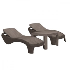 Atlantic duo kerti nyugágy set Rosario asztallal cappuccino