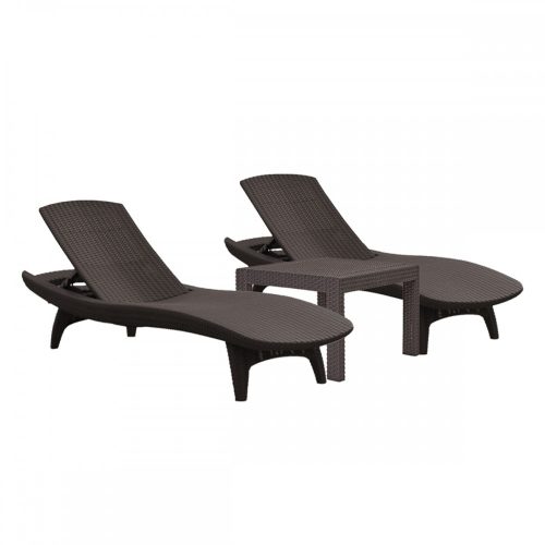 Pacific duo kerti nyugágy set Rosario asztallal barna