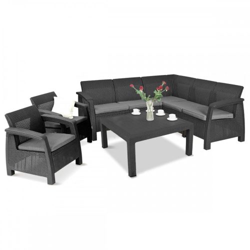 Corfu relax duo set kerti bútor garnitúra grafit