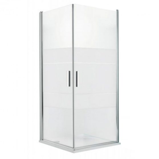 Tower Line 80x80 cm szögletes zuhanykabin kétszárnyas ajtóval zuhanytálca nélkül