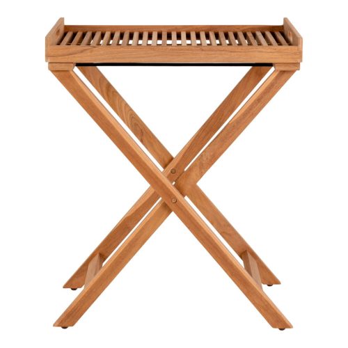 Rendo tálcás kisasztal, teak fa, natúr, 60x40x70 cm