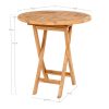 Oviedo kisasztal, teak fa, natúr 70x75 cm