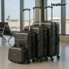 TraveLux Max kabinbőrönd keményfedeles levehető kerékkel 50x40x20 cm fekete