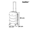 TraveLux Max kabinbőrönd keményfedeles levehető kerékkel 50x40x20 cm fekete