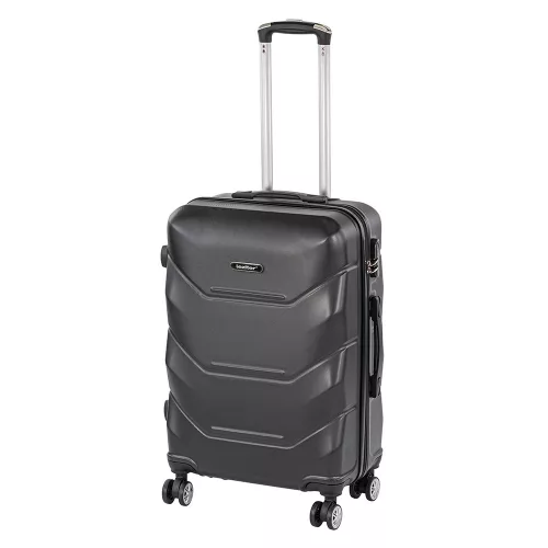 TraveLux Max közepes bőrönd keményfedeles 68x45x25 cm fekete