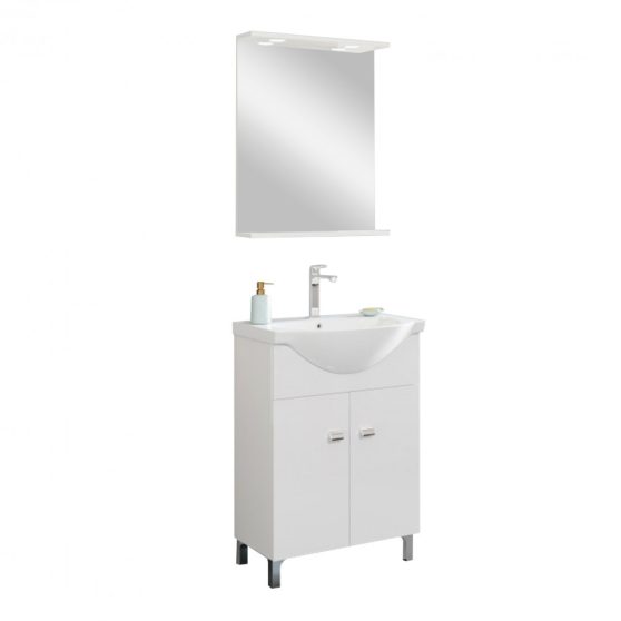 Toscano 55 komplett fürdőszoba bútor 2a magasfényű fehér