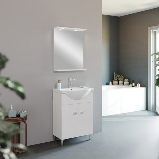 Toscano 55 komplett fürdőszoba bútor 2a magasfényű fehér