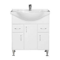   Bianca Plus 75 alsó szekrény mosdóval, magasfényű fehér színben