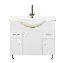   Bianca Plus 85 alsó szekrény mosdóval, magasfényű fehér színben