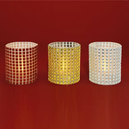 CD 6/12 LED-es gyöngydekorációs mécses, 12 db / display, 3V