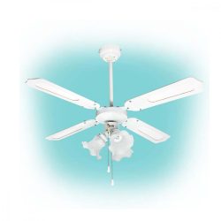 Mennyezeti ventilátor, fehér, 3xE27 lámpa, 105 cm, 50 W