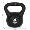 Kettlebell 4 kg fekete
