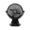 Csíptetős, akkumulátoros ventilátor, 10 cm, fekete