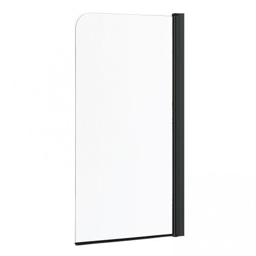 Cristal 1 BL kádparaván 150x80 cm, fekete profil, víztiszta üveg