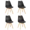 Silla étkezőszék 4 db fekete színben