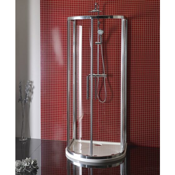 POLYSAN LUCIS LINE félköríves zuhanykabin 900x900mm transzparent üveg