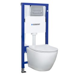   Delos White Duofix Delta Chr falba építhető WC tartály szett