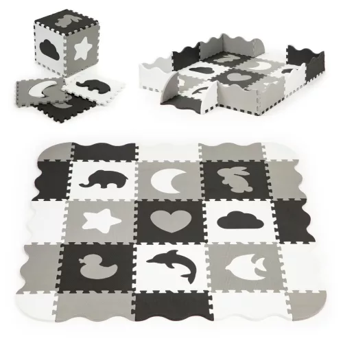 Habszivacs puzzle szőnyeg kerítéssel 25 darabos