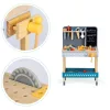 Fa barkács asztal szerszámokkal krétatáblával 47 darab