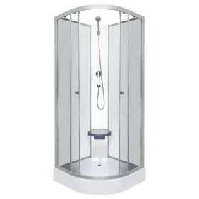 Evora White 90 hátfalas zuhanykabin zuhanytálcával, 90x90x205 cm