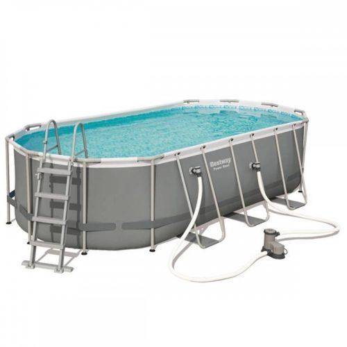 Krk 549x274 cm ovális fémvázas medence szett