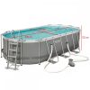 Krk 549x274 cm ovális fémvázas medence szett