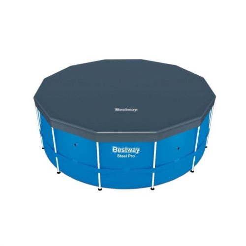 Flowclear medence védőtakaró kerek fémvázas Bestway medencékhez 366 cm-es méretben
