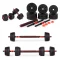 Állítható súlyzók 2x10 kg-os súlyzószett 20 kg-os rúd