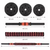 Állítható súlyzók 2x10 kg-os súlyzószett 20 kg-os rúd