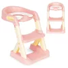 WC-ülőke lépcsővel és létrával rózsaszín