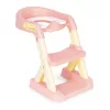 WC-ülőke lépcsővel és létrával rózsaszín